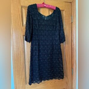 Vintage black beaded dress